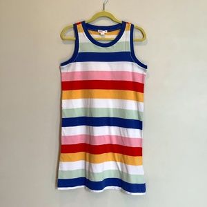Jcrew rainbow stripe sleeveless dress